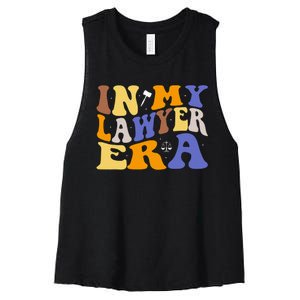 In My Lawyer Era Lawyer Law Attorney Law Student Women's Racerback Cropped Tank