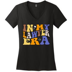 In My Lawyer Era Lawyer Law Attorney Law Student Women's V-Neck T-Shirt