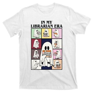 In My Librarian Era Funny Ghost Read Books In Halloween Day T-Shirt