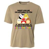 I Might Look Like I'm Thinking About Hunting Squishmallows Cute Gift Idea Cooling Performance Crew T-Shirt