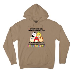 I Might Look Like I'm Thinking About Hunting Squishmallows Cute Gift Idea Hoodie