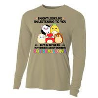 I Might Look Like I'm Thinking About Hunting Squishmallows Cute Gift Idea Cooling Performance Long Sleeve Crew