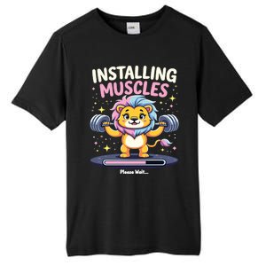 Installing Muscles Lion Lion Strength Training Workout Fitne Tall Fusion ChromaSoft Performance T-Shirt