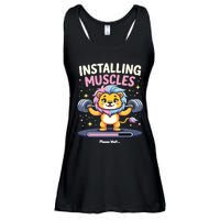 Installing Muscles Lion Lion Strength Training Workout Fitne Ladies Essential Flowy Tank