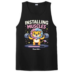 Installing Muscles Lion Lion Strength Training Workout Fitne PosiCharge Competitor Tank