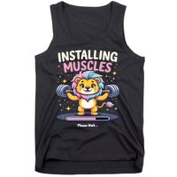 Installing Muscles Lion Lion Strength Training Workout Fitne Tank Top