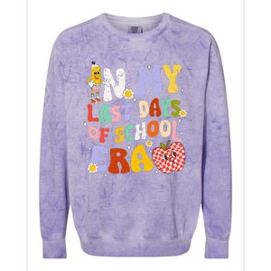 In My Last Day Of School Era Teacher Colorblast Crewneck Sweatshirt