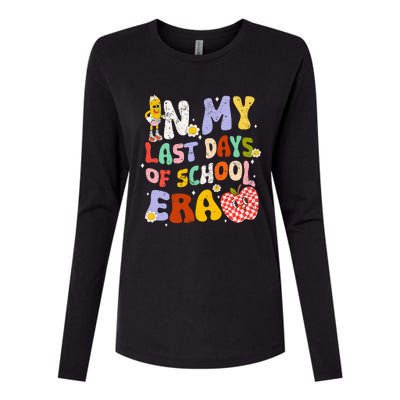 In My Last Day Of School Era Teacher Womens Cotton Relaxed Long Sleeve T-Shirt