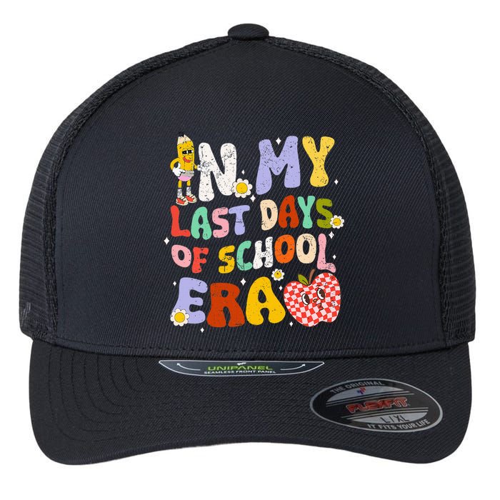 In My Last Day Of School Era Teacher Flexfit Unipanel Trucker Cap