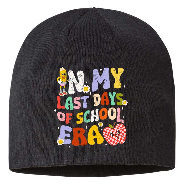 In My Last Day Of School Era Teacher Sustainable Beanie