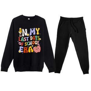 In My Last Day Of School Era Teacher Premium Crewneck Sweatsuit Set