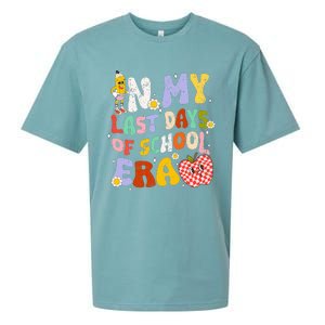 In My Last Day Of School Era Teacher Sueded Cloud Jersey T-Shirt