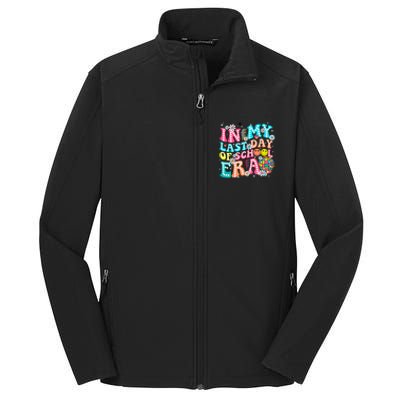 In My Last Day Of School Era Groovy Retro Graduate Funny Funny Gift Core Soft Shell Jacket