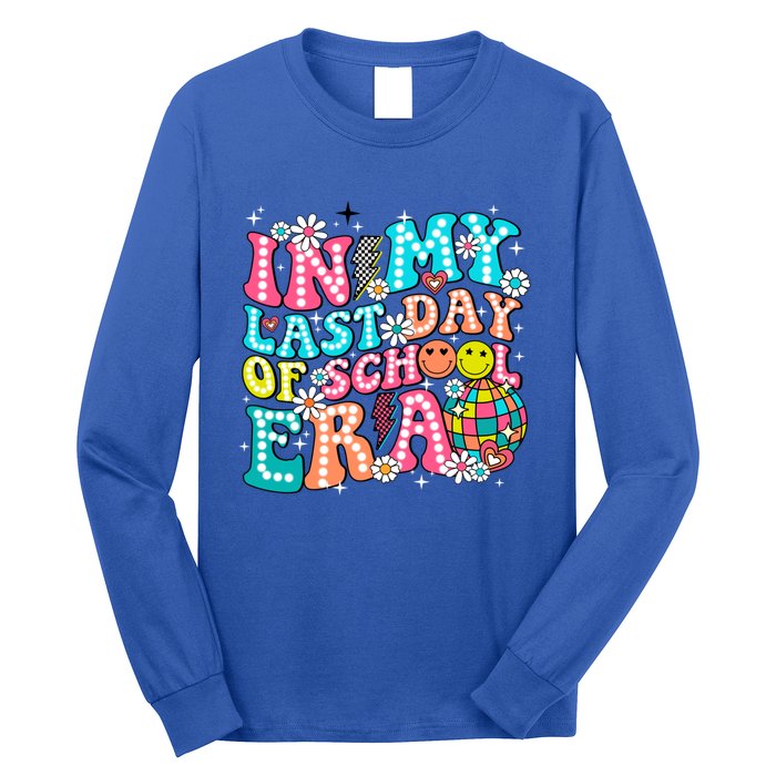 In My Last Day Of School Era Groovy Retro Graduate Funny Funny Gift Long Sleeve Shirt