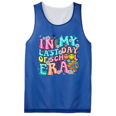 In My Last Day Of School Era Groovy Retro Graduate Funny Funny Gift Mesh Reversible Basketball Jersey Tank