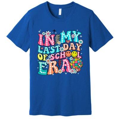 In My Last Day Of School Era Groovy Retro Graduate Funny Funny Gift Premium T-Shirt