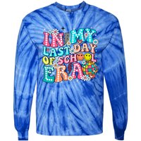 In My Last Day Of School Era Groovy Retro Graduate Funny Funny Gift Tie-Dye Long Sleeve Shirt