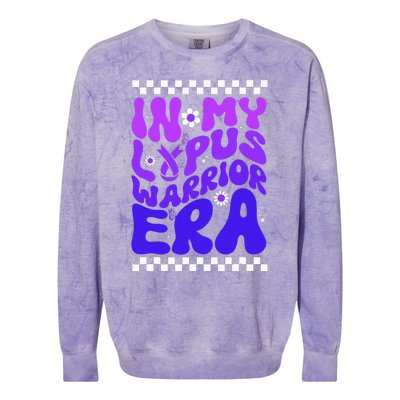 In My Lupus Warrior Era Purple Ribbon Lupus Awareness Colorblast Crewneck Sweatshirt