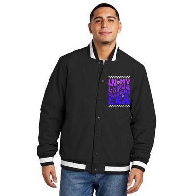 In My Lupus Warrior Era Purple Ribbon Lupus Awareness Insulated Varsity Jacket