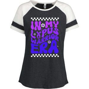 In My Lupus Warrior Era Purple Ribbon Lupus Awareness Enza Ladies Jersey Colorblock Tee