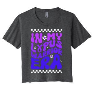 In My Lupus Warrior Era Purple Ribbon Lupus Awareness Women's Crop Top Tee