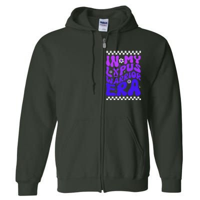 In My Lupus Warrior Era Purple Ribbon Lupus Awareness Full Zip Hoodie