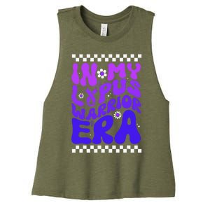 In My Lupus Warrior Era Purple Ribbon Lupus Awareness Women's Racerback Cropped Tank