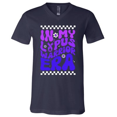 In My Lupus Warrior Era Purple Ribbon Lupus Awareness V-Neck T-Shirt