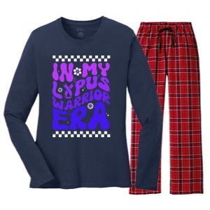 In My Lupus Warrior Era Purple Ribbon Lupus Awareness Women's Long Sleeve Flannel Pajama Set 