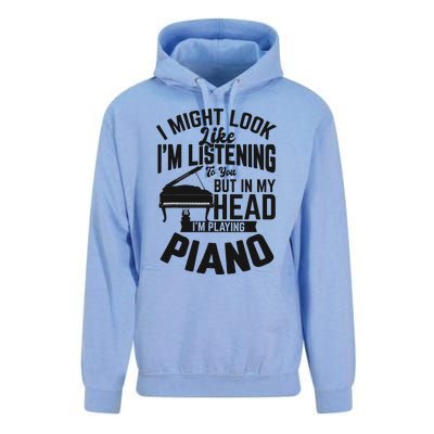 I Might Look Like Im Listening To You Funny Piano Music Unisex Surf Hoodie