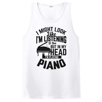 I Might Look Like Im Listening To You Funny Piano Music PosiCharge Competitor Tank