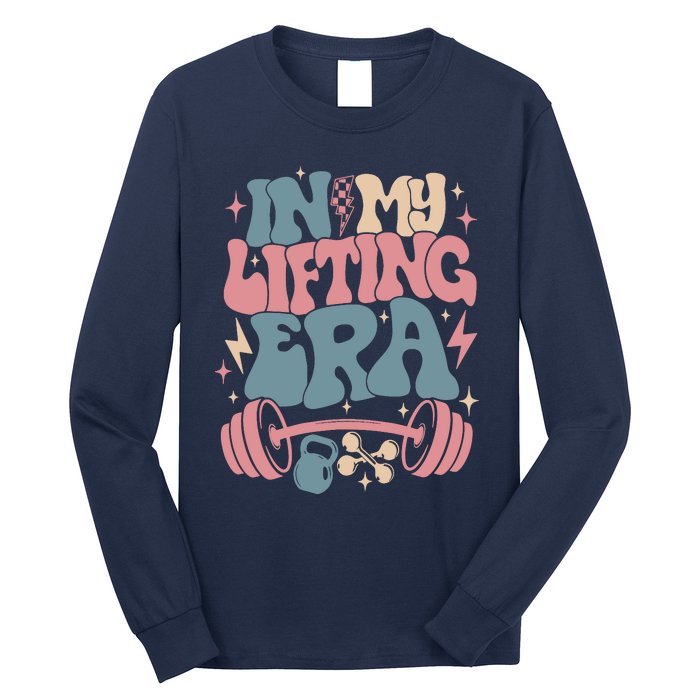 In My Lifting Era Groovy Gym Weight (On Back) Long Sleeve Shirt