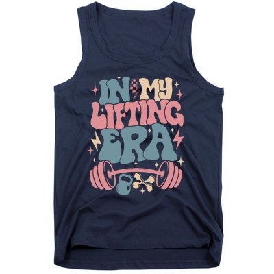 In My Lifting Era Groovy Gym Weight (On Back) Tank Top