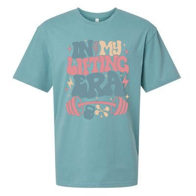 In My Lifting Era Groovy Gym Weight (On Back) Sueded Cloud Jersey T-Shirt