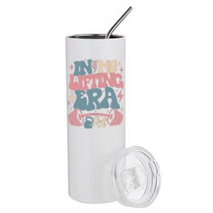 In My Lifting Era Groovy Gym Weight (On Back) Stainless Steel Tumbler