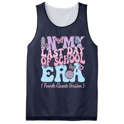 In My Last Day Of School Era Fourth 4th Grade Teacher Mesh Reversible Basketball Jersey Tank