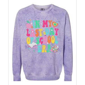 In My Last Day Of School Era Teacher Graduation Colorblast Crewneck Sweatshirt