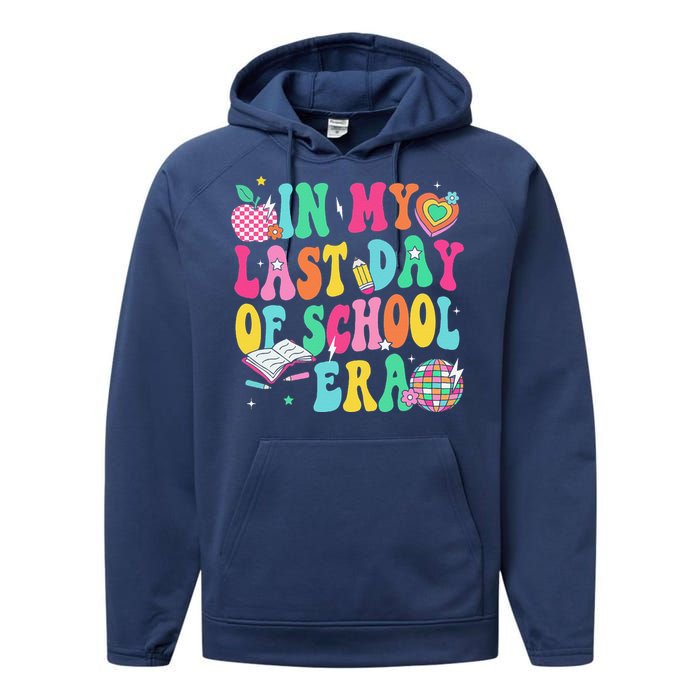 In My Last Day Of School Era Teacher Graduation Performance Fleece Hoodie