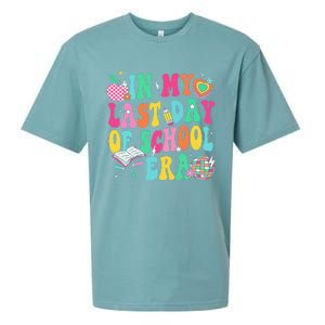 In My Last Day Of School Era Teacher Graduation Sueded Cloud Jersey T-Shirt