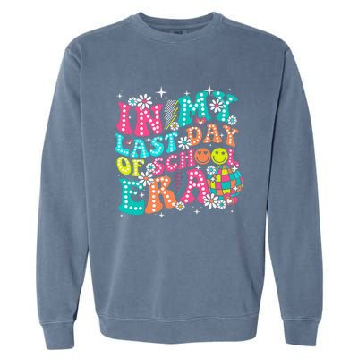 In My Last Day Of School Era Teacher Hello Summer Garment-Dyed Sweatshirt