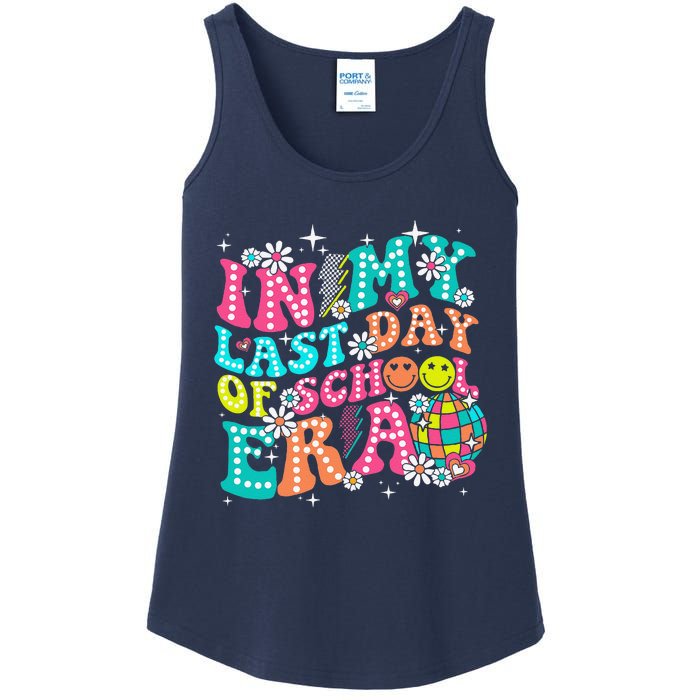 In My Last Day Of School Era Teacher Hello Summer Ladies Essential Tank