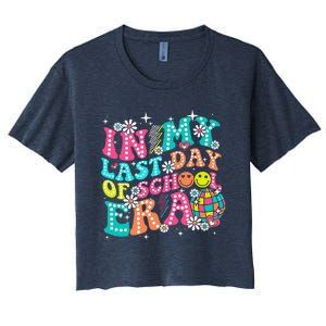 In My Last Day Of School Era Teacher Hello Summer Women's Crop Top Tee