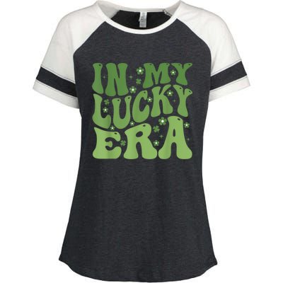 In My Lucky Era St PatrickS Day Enza Ladies Jersey Colorblock Tee