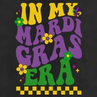In My Mardi Gras Era Festive Party 7 Panel Mesh Trucker Snapback Hat