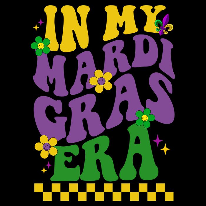 In My Mardi Gras Era Festive Party Drawstring Bag