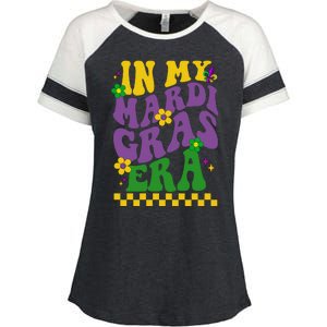 In My Mardi Gras Era Festive Party Enza Ladies Jersey Colorblock Tee