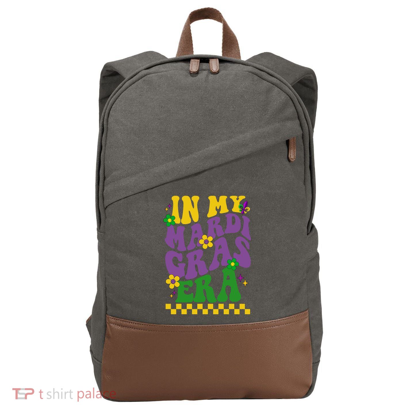 In My Mardi Gras Era Festive Party Cotton Canvas Backpack
