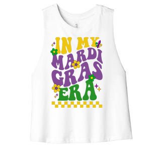 In My Mardi Gras Era Festive Party Women's Racerback Cropped Tank