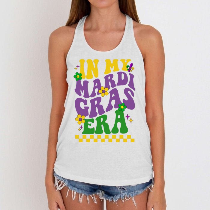 In My Mardi Gras Era Festive Party Women's Knotted Racerback Tank