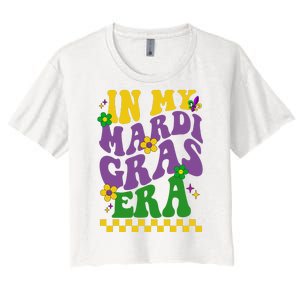 In My Mardi Gras Era Festive Party Women's Crop Top Tee